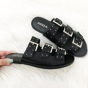 Shoes - Studded Belt Sandals Shoes - Studded Belt Sandals